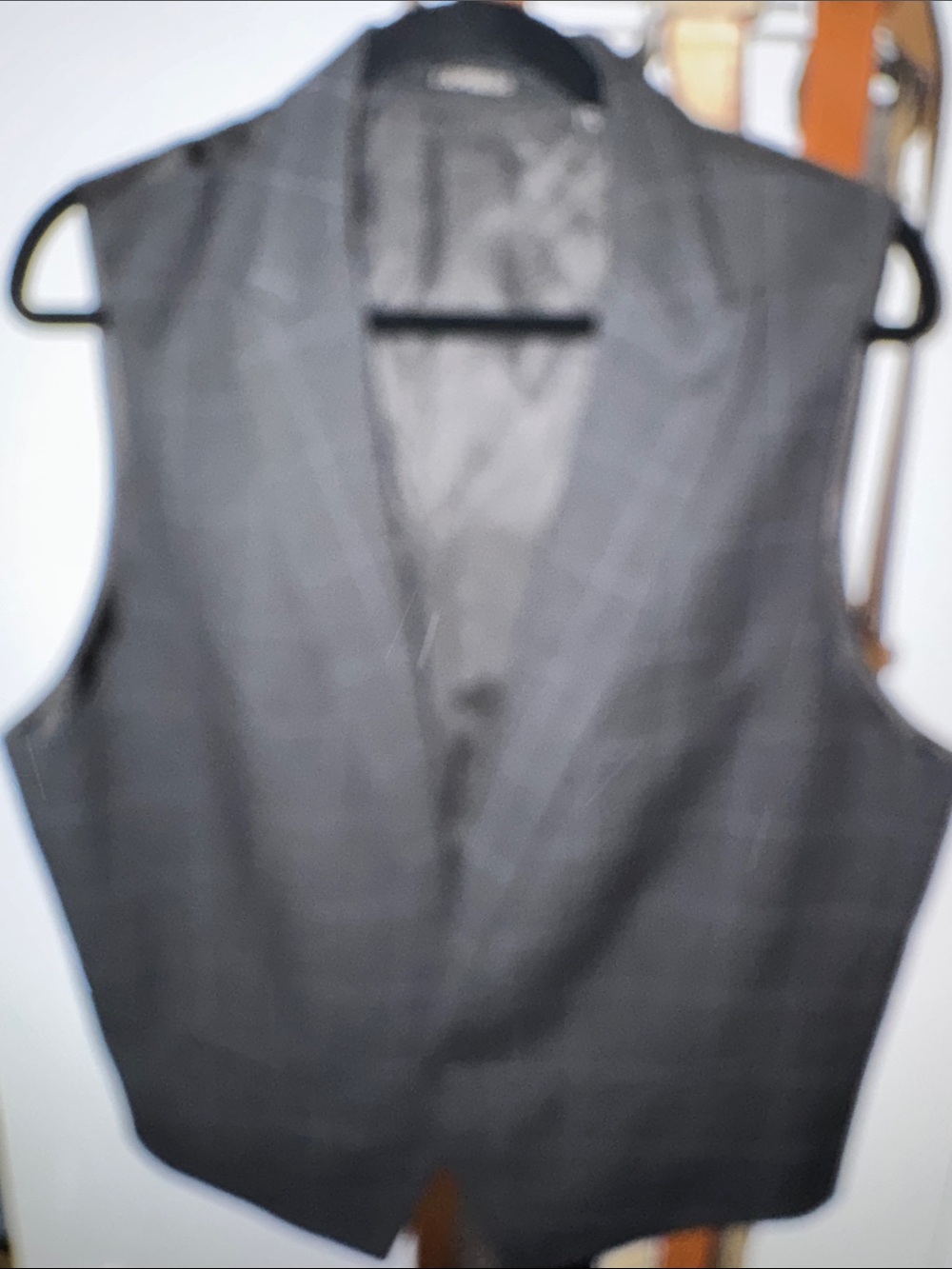 Express Men's Charcoal Windowpane Blazer